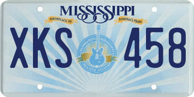 MS license plate XKS458