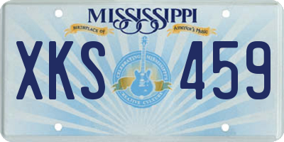 MS license plate XKS459