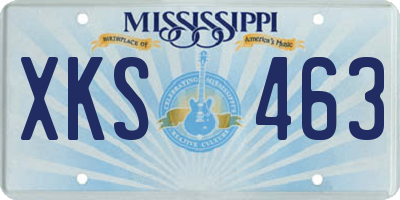 MS license plate XKS463