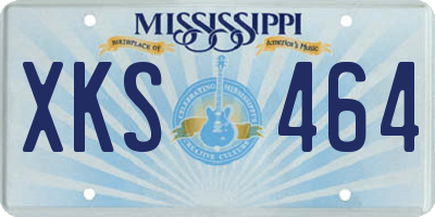 MS license plate XKS464