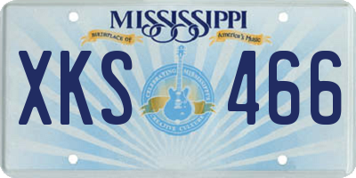 MS license plate XKS466