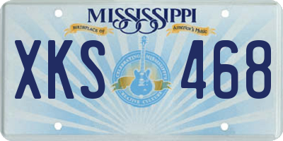 MS license plate XKS468