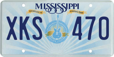 MS license plate XKS470