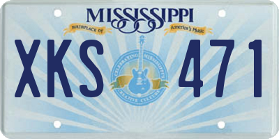 MS license plate XKS471