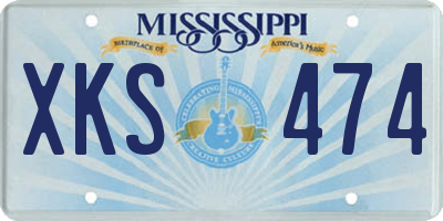MS license plate XKS474