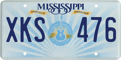 MS license plate XKS476