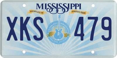 MS license plate XKS479
