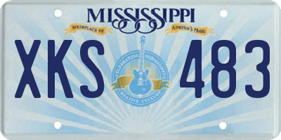 MS license plate XKS483