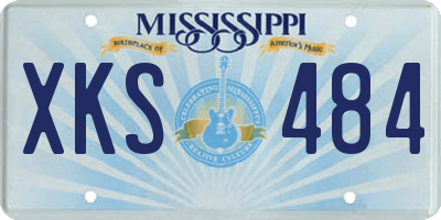 MS license plate XKS484