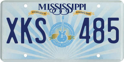 MS license plate XKS485