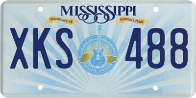MS license plate XKS488