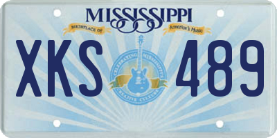 MS license plate XKS489