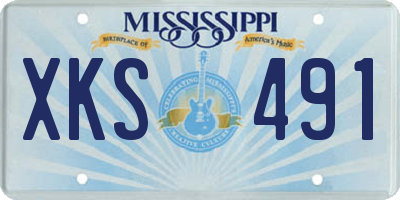 MS license plate XKS491