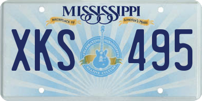 MS license plate XKS495