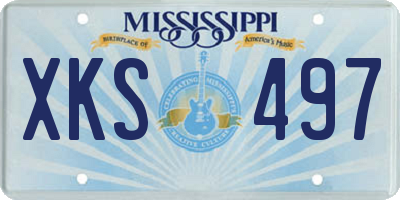 MS license plate XKS497