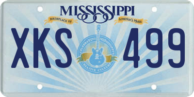 MS license plate XKS499