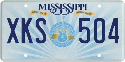 MS license plate XKS504