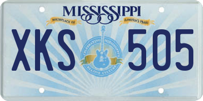 MS license plate XKS505