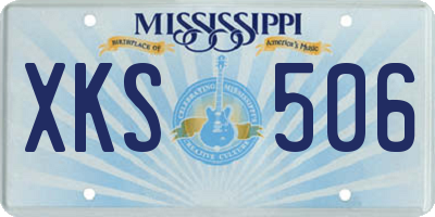 MS license plate XKS506