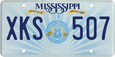 MS license plate XKS507