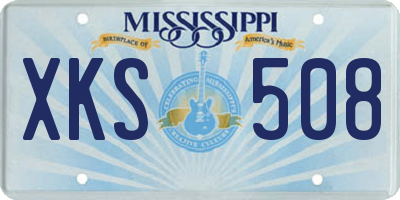 MS license plate XKS508
