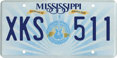 MS license plate XKS511