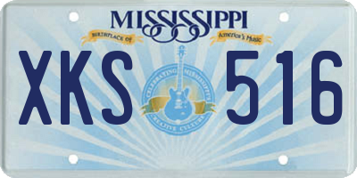 MS license plate XKS516