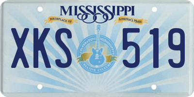 MS license plate XKS519