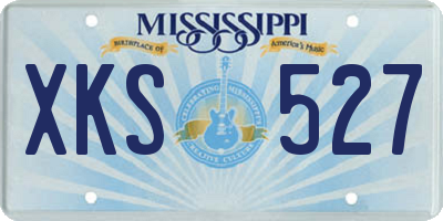 MS license plate XKS527
