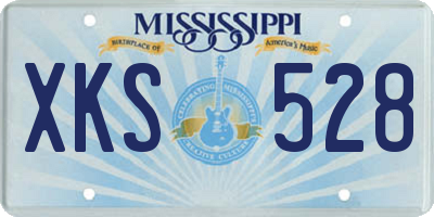 MS license plate XKS528
