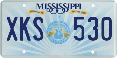 MS license plate XKS530