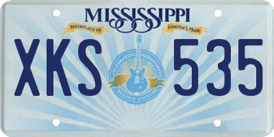 MS license plate XKS535