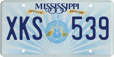 MS license plate XKS539