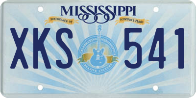 MS license plate XKS541