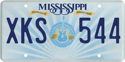 MS license plate XKS544