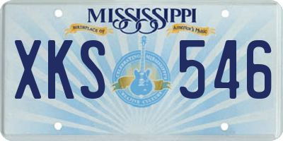MS license plate XKS546