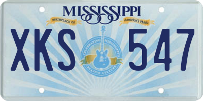 MS license plate XKS547