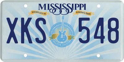 MS license plate XKS548
