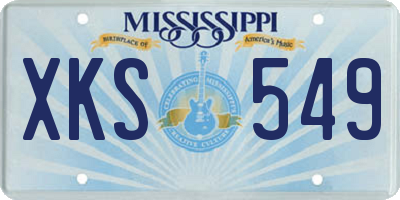 MS license plate XKS549