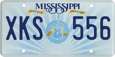 MS license plate XKS556