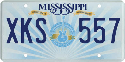 MS license plate XKS557