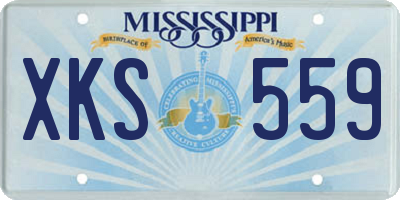 MS license plate XKS559
