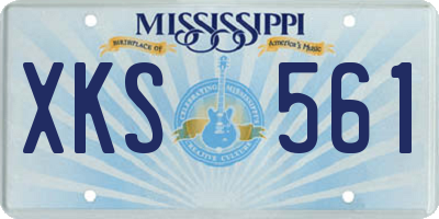 MS license plate XKS561