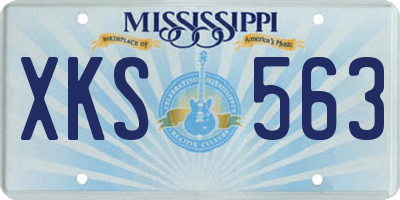 MS license plate XKS563