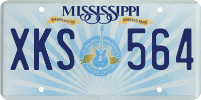 MS license plate XKS564