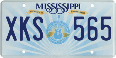 MS license plate XKS565