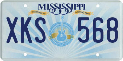 MS license plate XKS568