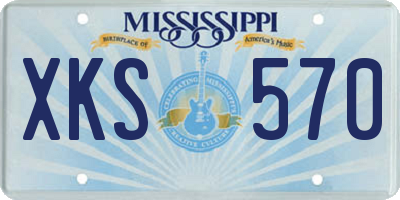 MS license plate XKS570