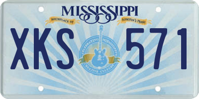 MS license plate XKS571