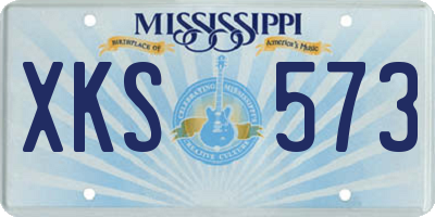 MS license plate XKS573